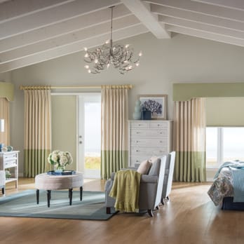 Budget Blinds serving Novi - Outfit your entire room with colorblock inverted pleat drapes, vertical cellular shades, and a matching valance. - Shades & Blinds Near Me Budget Blinds serving Novi - Outfit your entire room with colorblock inverted pleat drapes, vertical cellular shades, and a matching valance. - Shades & Blinds Near Me