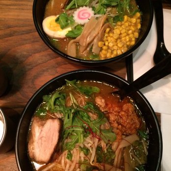 Kuu - Spicy ramen and pork ramen. Both excellent!! - Ramen Near Me - New York, New York