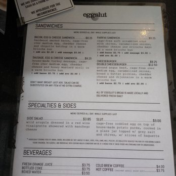 Eggslut - The MENU - Breakfast & Brunch Near Me - Los Angeles, California Eggslut - The MENU - Breakfast & Brunch Near Me - Los Angeles, California