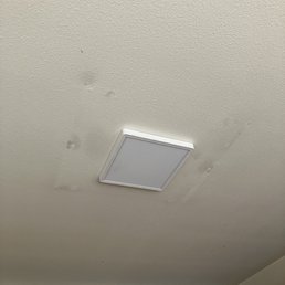 Installation of LED light fixture in the kitchen. Installation of LED light fixture in the kitchen.