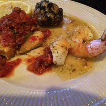 Christo's - Restaurant week appetizer of eggplant, shrimp and a stuffed mushroom. - Italian Near Me - Phoenix, Arizona