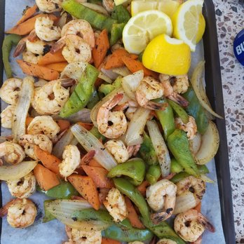 H.C. Seafood - Grilled shrimp with peppers and onions! - Seafood Near Me - Oxnard, California