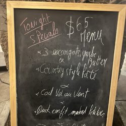 Bouchons Bistro - Tonight's special menu