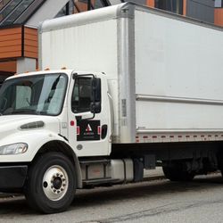 Aurora Moving and Storage - My truck with new logo.