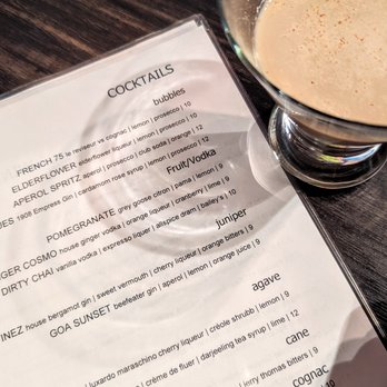 The Oven - Dirty Chai Cocktail - Indian Near Me - Lincoln, Nebraska