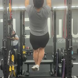 Do You Live It Fitness - Assisted pull-up! Progressed to a lighter band. Getting stronger! Never in my adult life was I able to do this!
