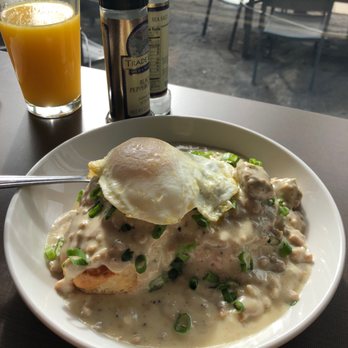 Lucy's - Biscuits and gravy with an over easy egg - Coffee & Tea Near Me - Grand Rapids, Michigan Lucy's - Biscuits and gravy with an over easy egg - Coffee & Tea Near Me - Grand Rapids, Michigan