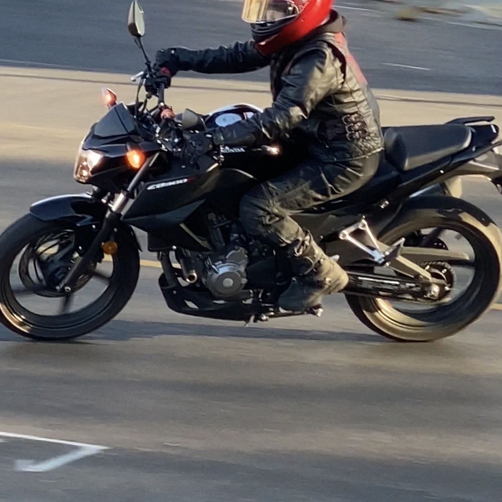 Wearing my helmet David helped me purchase!