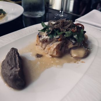 Cino - Miso Butterfish with Eggplant Purée - Italian Near Me - Honolulu, Hawaii Cino - Miso Butterfish with Eggplant Purée - Italian Near Me - Honolulu, Hawaii