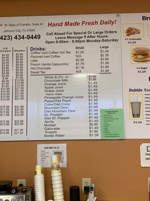 Menu photo 3 Daylight Donuts Johnson City, TN