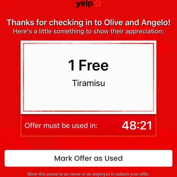 Olive and Angelo - Free tiramisu with Yelp checkin - Pizza Near Me - Brisbane City, QLD