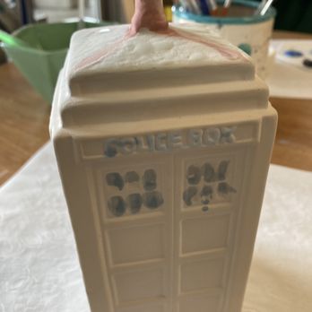 Color Me Mine - Police box - Paint-Your-Own Pottery Near Me - Dublin, Ohio Color Me Mine - Police box - Paint-Your-Own Pottery Near Me - Dublin, Ohio