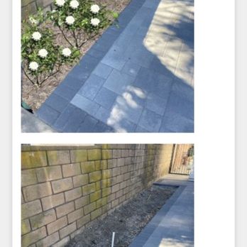 Union Landscape - two images of a garden with white flowers - Landscaping Near Me