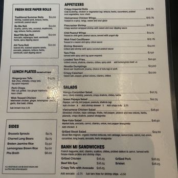 Gingergrass - Menu 8/25 - Vietnamese Near Me - Los Angeles, California