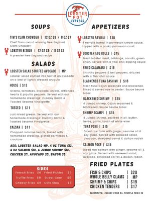 Menu photo 4 Lobster Pot Express Provincetown, MA Menu photo 4 Lobster Pot Express Provincetown, MA