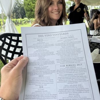 Del Vino Vineyards - Menu and great view. - Wine Tasting Room Near Me - Northport, New York Del Vino Vineyards - Menu and great view. - Wine Tasting Room Near Me - Northport, New York