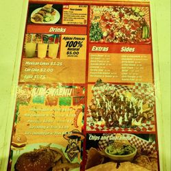 Taqueria El sancho - Menu