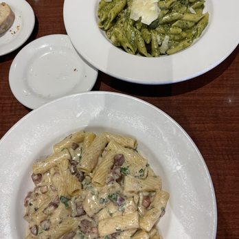 Papa Lozzi Italia - Penne al Pesto Genovese and Rigatoni alla Carbonara - Italian Near Me - Orlando, Florida