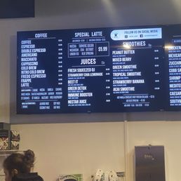 Drink menu