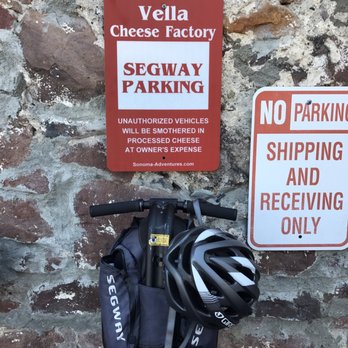 Sonoma Segway - Private parking at the Vella Cheese Factory for our tasting - Tours Near Me Sonoma Segway - Private parking at the Vella Cheese Factory for our tasting - Tours Near Me