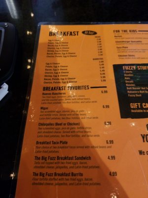 Menu photo 2 Fuzzy's Taco Shop Wichita, KS Menu photo 2 Fuzzy's Taco Shop Wichita, KS