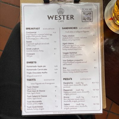 Menu photo 2 Cafe Wester Amsterdam, NH
