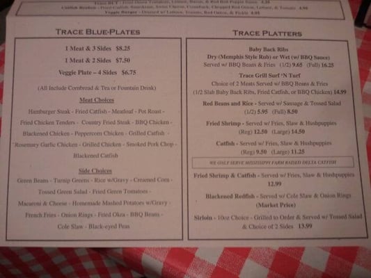 Menu photo 1 The Trace Grill Ridgeland, MS