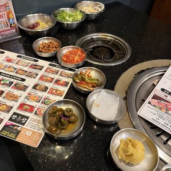 King Chang - LA - The starting set of side dishes/ banchan - Korean Near Me - Los Angeles, California King Chang - LA - The starting set of side dishes/ banchan - Korean Near Me - Los Angeles, California