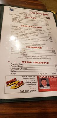 Menu photo 3 Fred's Diner Grayslake, IL