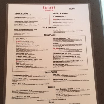 Balans - Menu - New American Near Me - Miami Beach, Florida Balans - Menu - New American Near Me - Miami Beach, Florida