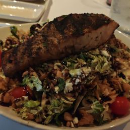 Brussel Sprouts Salad with Salmon