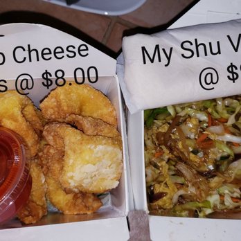 Sunny Garden Restaurant - Crab cheese puffs ($8.00) and mu shu vegetable ($9.50). - Chinese Near Me - Folsom, California Sunny Garden Restaurant - Crab cheese puffs ($8.00) and mu shu vegetable ($9.50). - Chinese Near Me - Folsom, California