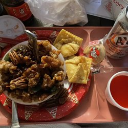 Happy Garden - Delicious Chili Chicken & crab Rangoon