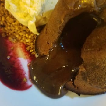 La Azotea - molten chocolate cake which is gf - Tapas Bars Near Me - Seville, SE