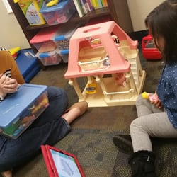 Permian Basin Rehabilitation Center - My daughter with her speech pathologist Sara.