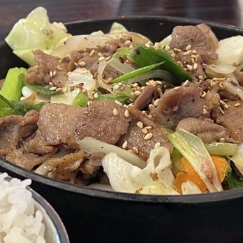 Sool Korean Kitchen - Je Yuk Bokkem - stir-fried pork and kimchi, not spicy - Korean Near Me - Lake Oswego, Oregon Sool Korean Kitchen - Je Yuk Bokkem - stir-fried pork and kimchi, not spicy - Korean Near Me - Lake Oswego, Oregon