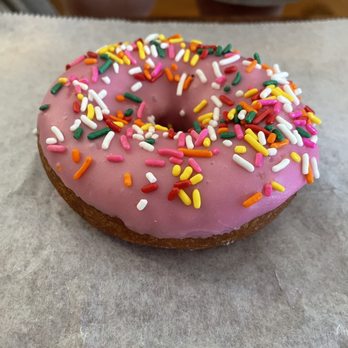 Old King’s Coffeehouse - Strawberry frosted donut - Coffee & Tea Near Me - Yarmouth, Massachusetts Old King’s Coffeehouse - Strawberry frosted donut - Coffee & Tea Near Me - Yarmouth, Massachusetts