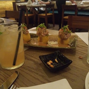 Pisco Y Nazca - Tuna tatar and Chiclano Classico cocktail. - Gastropubs Near Me - Kendall, Florida Pisco Y Nazca - Tuna tatar and Chiclano Classico cocktail. - Gastropubs Near Me - Kendall, Florida