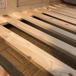 Furniture Land - Thickness of slats did trundle frame. All CUSTOM MADE!!