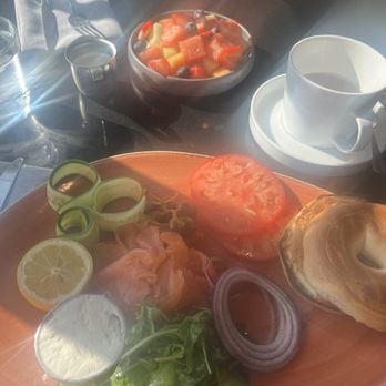 BALEENkitchen - Smoked Salmon Bagel and fresh fruit - Seafood Near Me - Redondo Beach, California