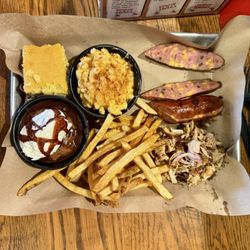 Mission BBQ - 2 meat platter with two sides and mudslide dessert