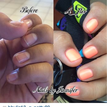 The Beauty Bar and Boutique - My before and after matte gel manicure by Jinnifer - Nail Salons Near Me - Tehachapi, California