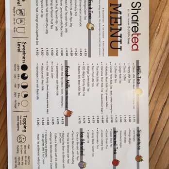 Sharetea - Menu - Bubble Tea Near Me - Moore, Oklahoma