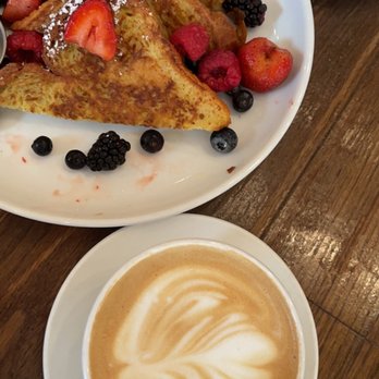 Cupitol Coffee & Eatery - Mocha Latte and Classic Brioche French Toast with mixed berries added! - Coffee & Tea Near Me - Evanston, Illinois Cupitol Coffee & Eatery - Mocha Latte and Classic Brioche French Toast with mixed berries added! - Coffee & Tea Near Me - Evanston, Illinois