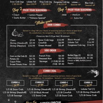 Volcano Crab - Combo Menu - Seafood Near Me - Colonial Heights, Virginia Volcano Crab - Combo Menu - Seafood Near Me - Colonial Heights, Virginia