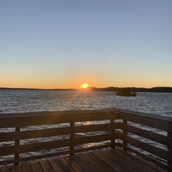 Calhoun Falls State Park - Sunset view on fishing dock