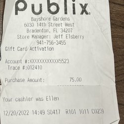 Publix Super Markets - My gift card redemption code was stolen.