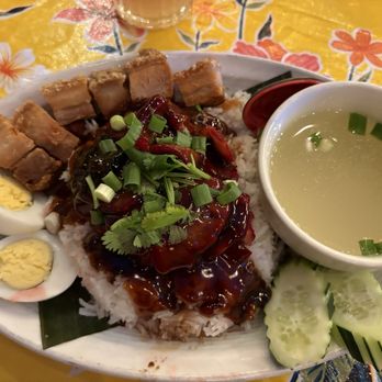 Bangrak Market - Crispy pork belly and bbq gravy pork. - Bars Near Me - Seattle, Washington