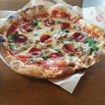 MOD Pizza - Pizza with spinach and pepperoni - Fast Food Near Me - Lancaster, Pennsylvania