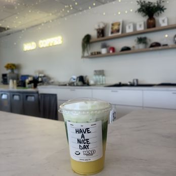 Mad Coffee - mango coconut matcha with oat milk - Coffee & Tea Near Me - Santa Ana, California Mad Coffee - mango coconut matcha with oat milk - Coffee & Tea Near Me - Santa Ana, California